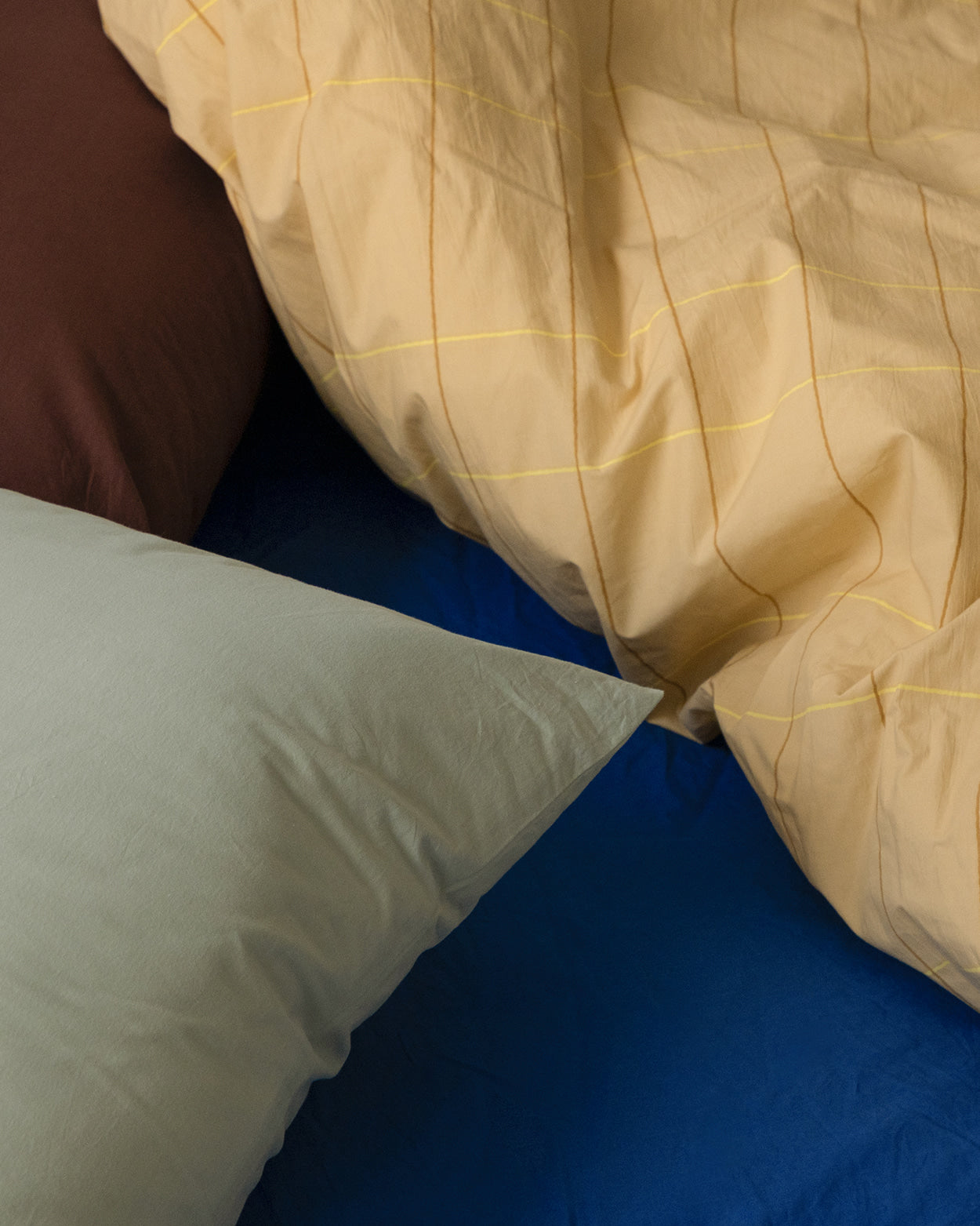 タイルサンドイエローの掛け布団カバー