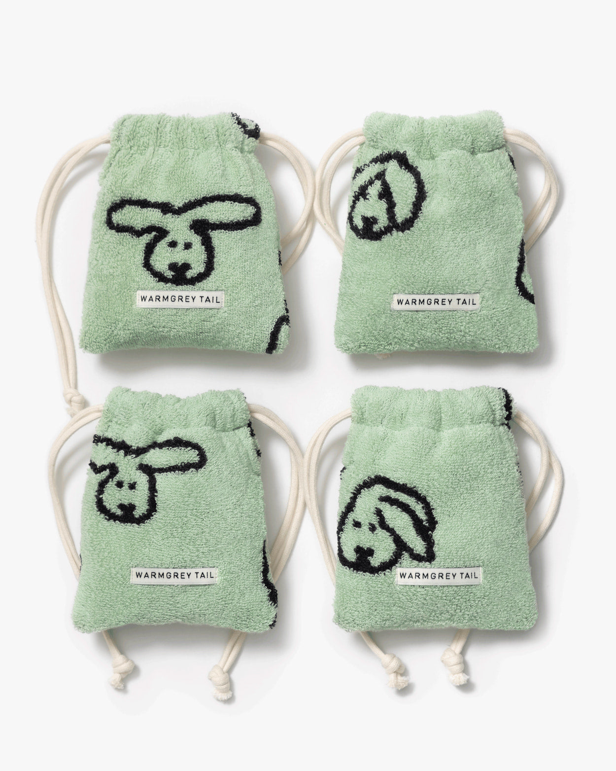 [WGT限定] バニーバニー テリーポーチ - ミント