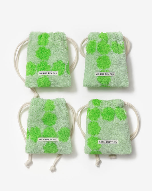 【WGT限定】ブロッサムチェックテリーポーチ - グリーン