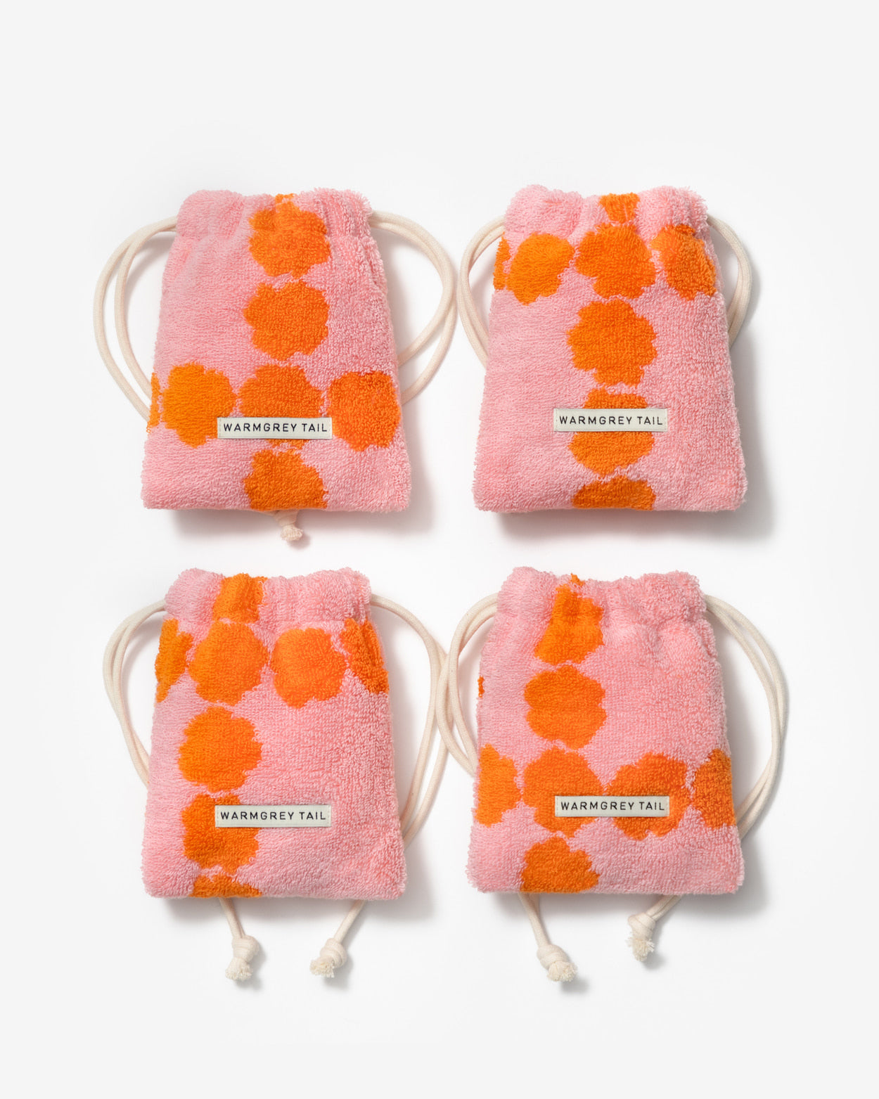 [WGT限定] ブロッサムチェックテリーポーチ - ピンク