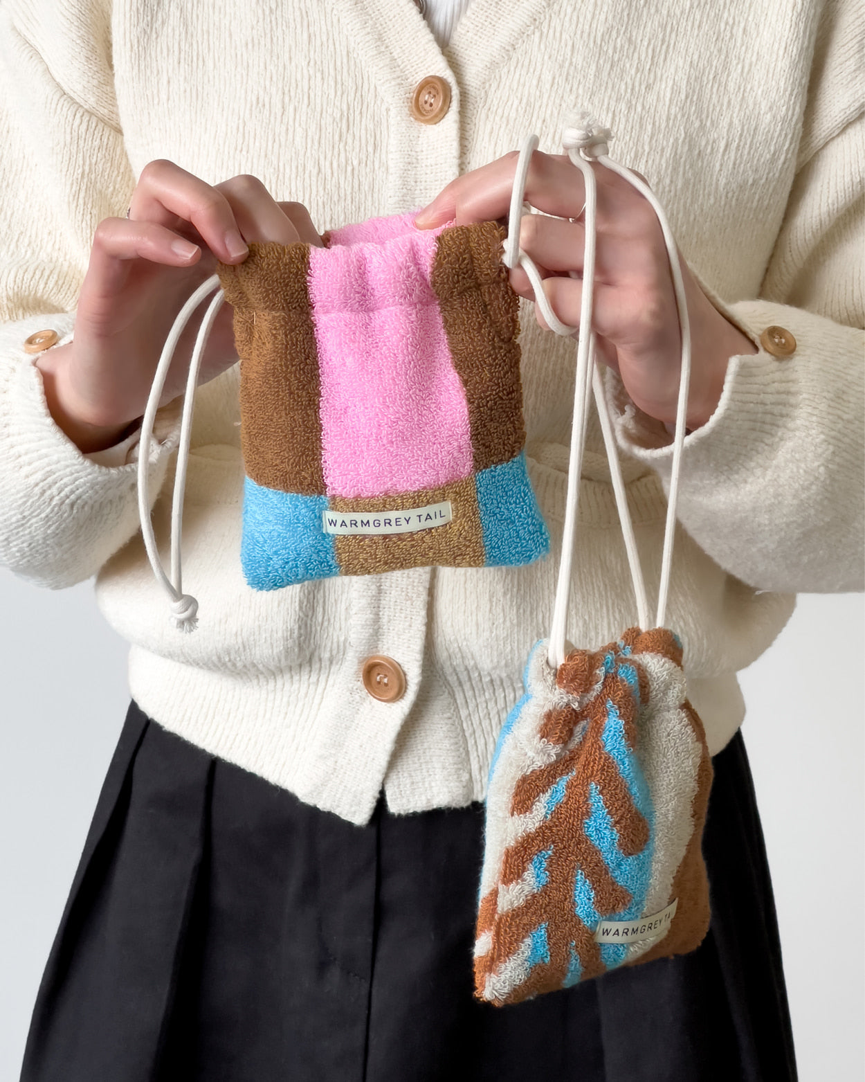 [WGT限定] タイルテリーポーチ - ディープグリーン