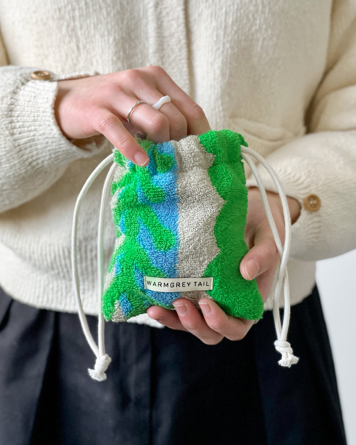 [WGT限定] タイルテリーポーチ - グレー