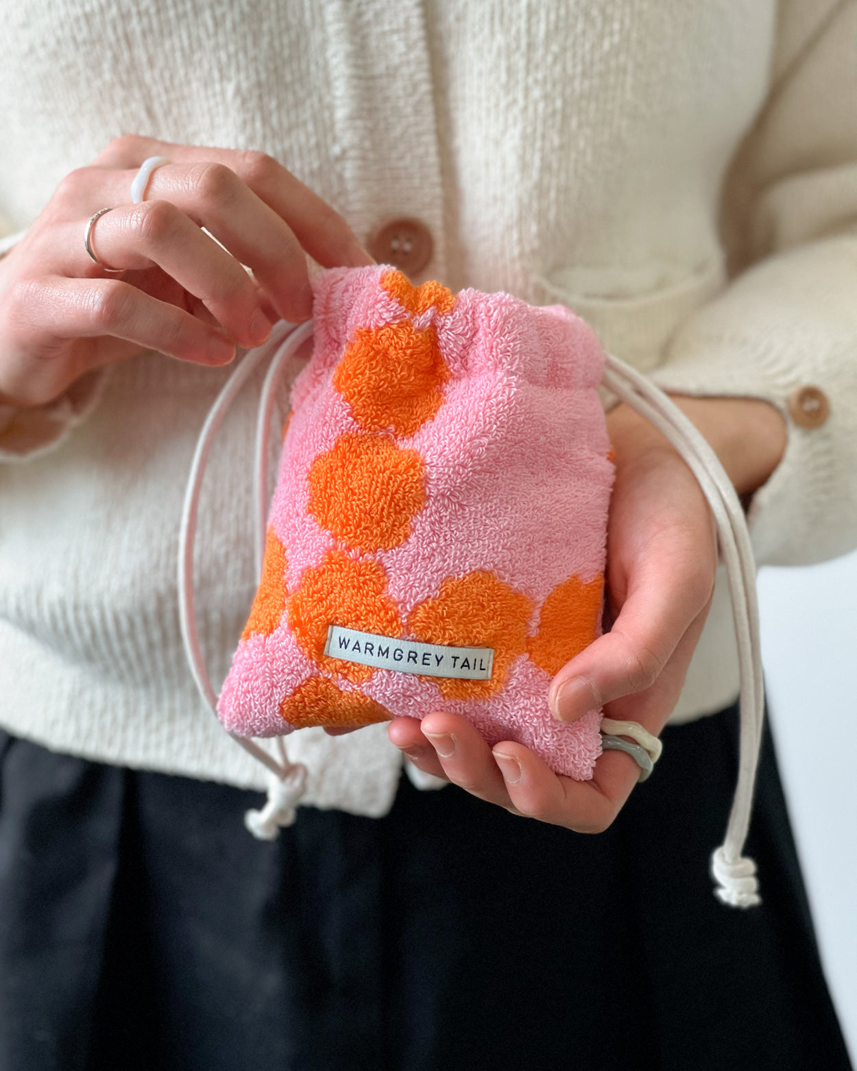 [WGT限定] バニーバニー テリーポーチ - イエローストライプ