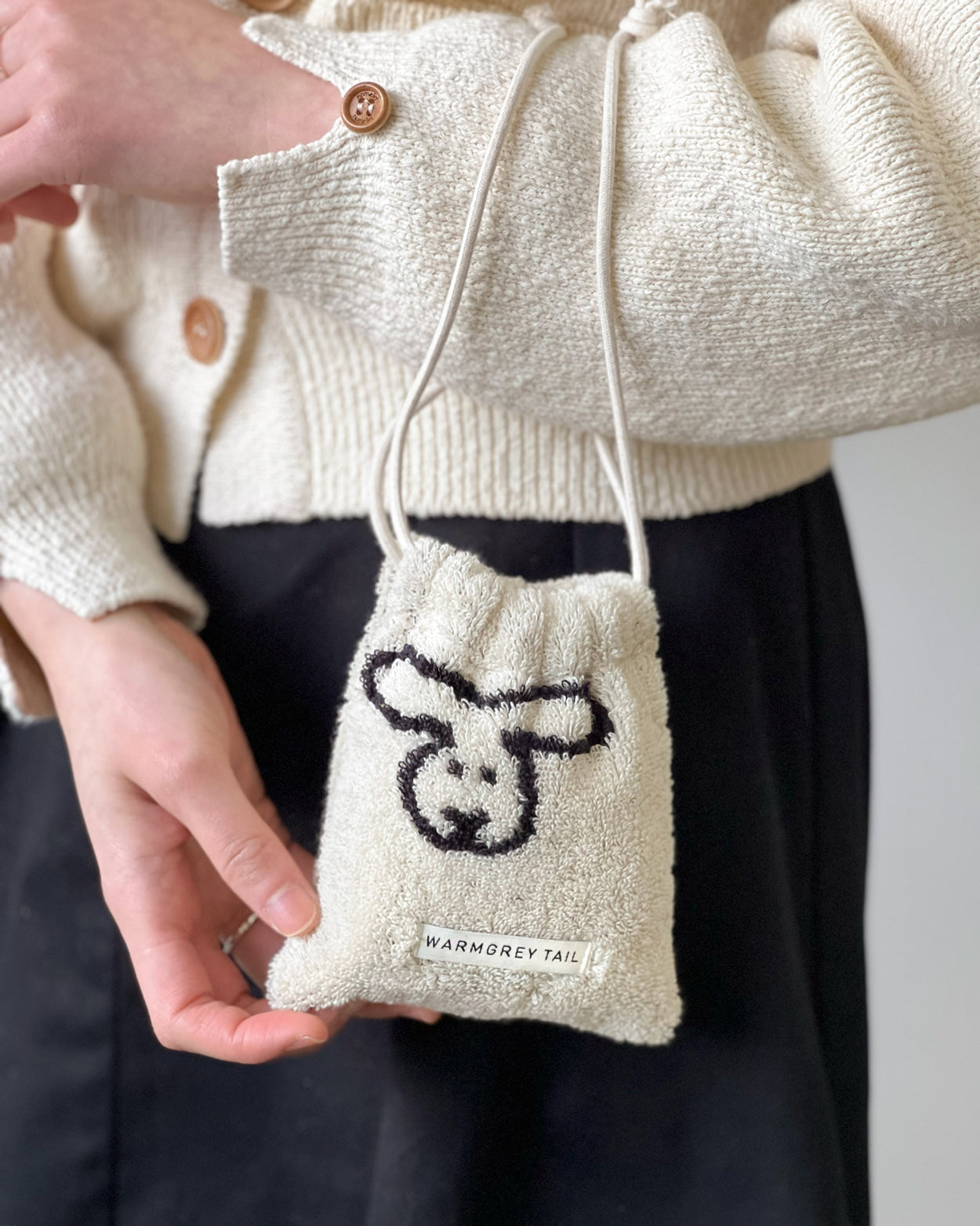 [WGT限定] バニーバニー テリーポーチ - クリーム