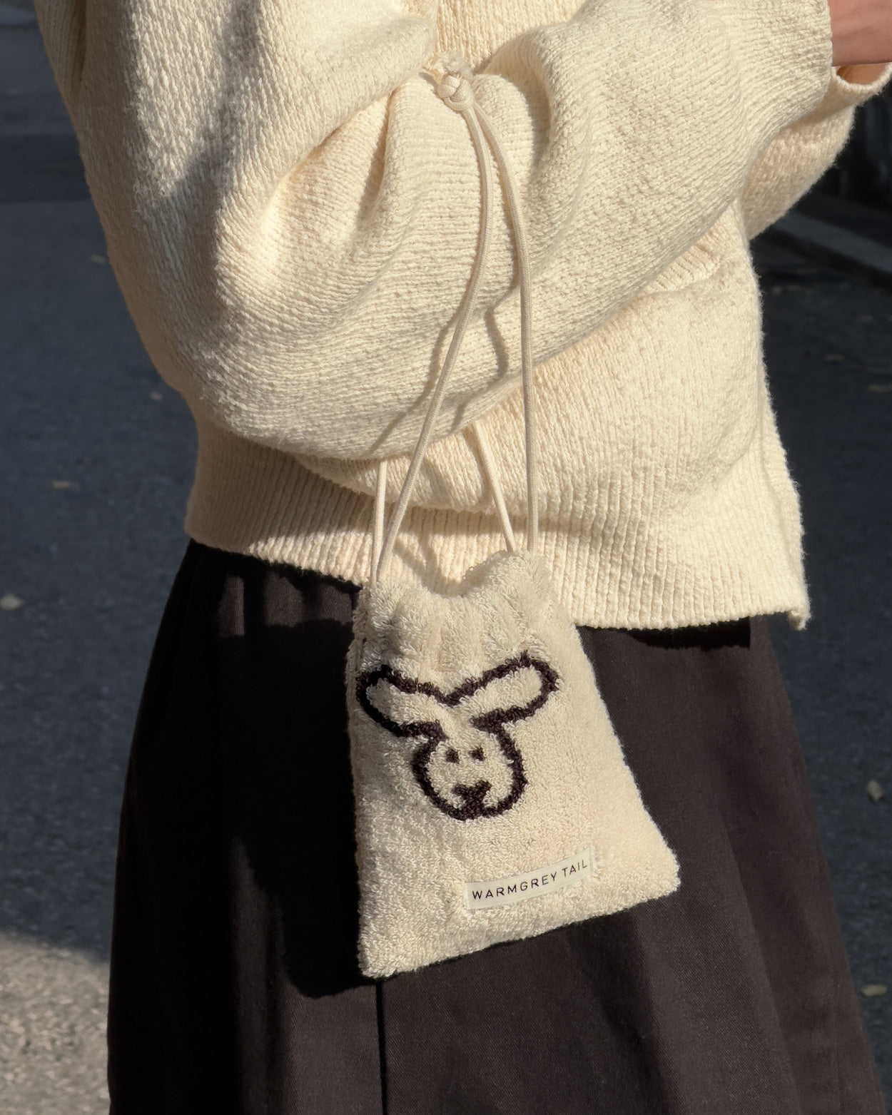 [WGT限定] バニーバニー テリーポーチ - クリーム