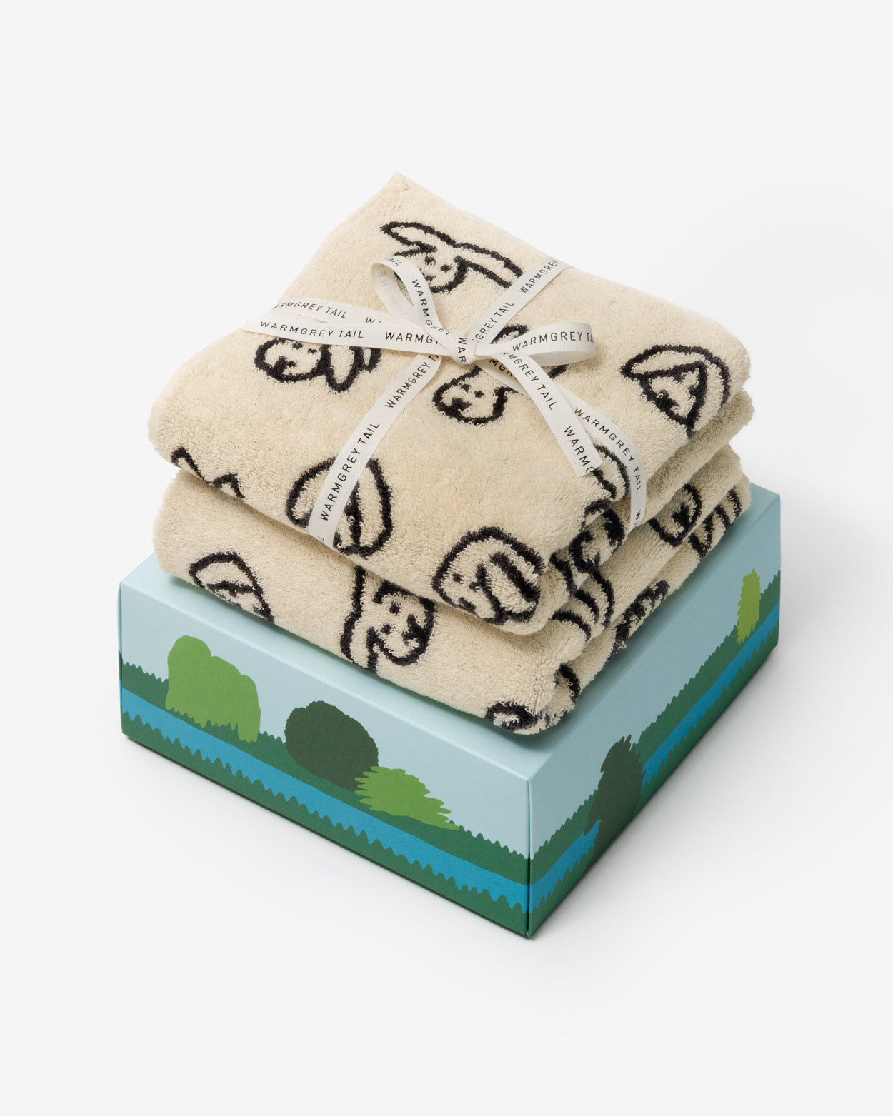 バニーバニーフェイスタオル - クリーム