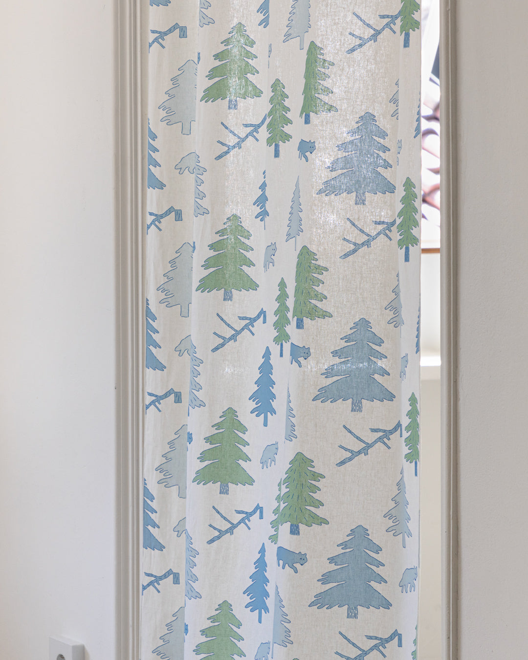 ノースランド ドアカーテン - ブルー＆グリーン
