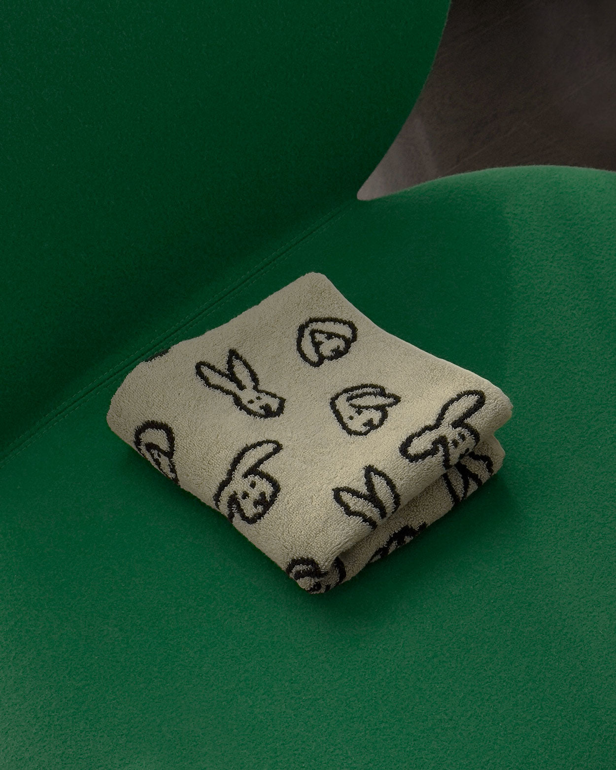 バニーバニーフェイスタオル - クリーム