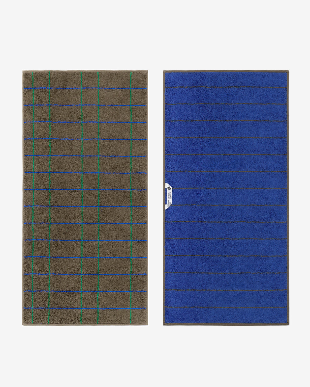 タイルフェイスタオル - ダークブラウン