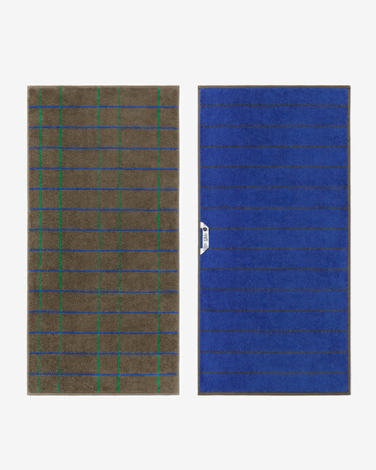 タイルフェイスタオル - ダークブラウン