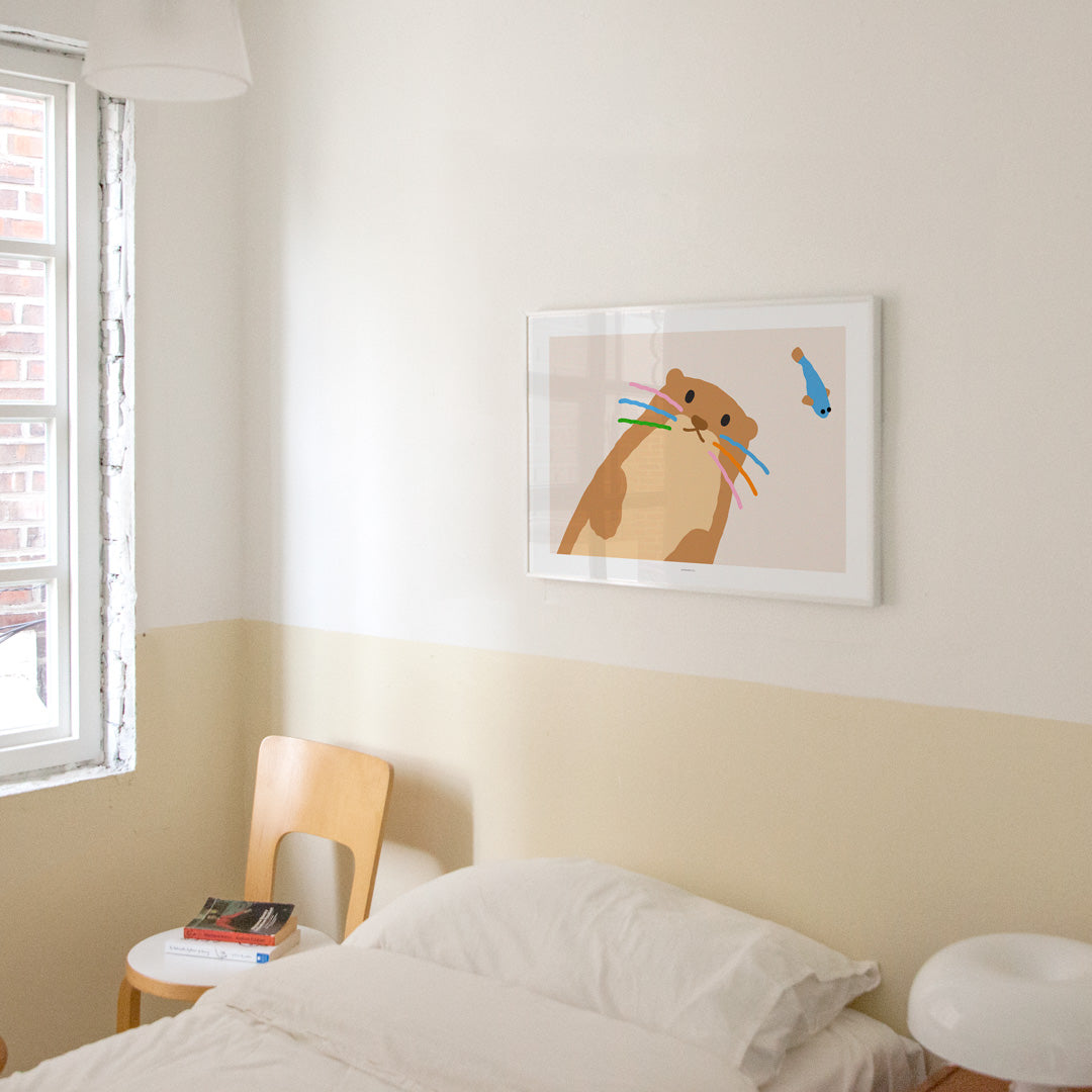 カワウソベージュポスター