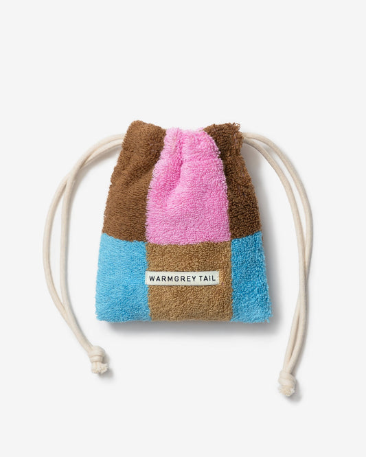 【WGT限定】チェックテリーポーチ - ベリーチョコ