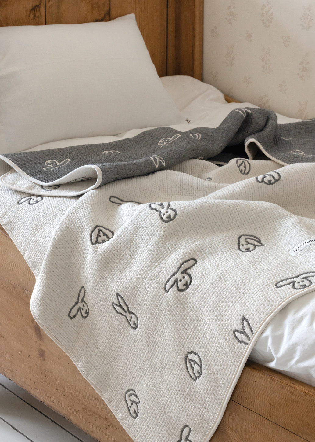 バニーバニー コットンモダールブランケット（3色）