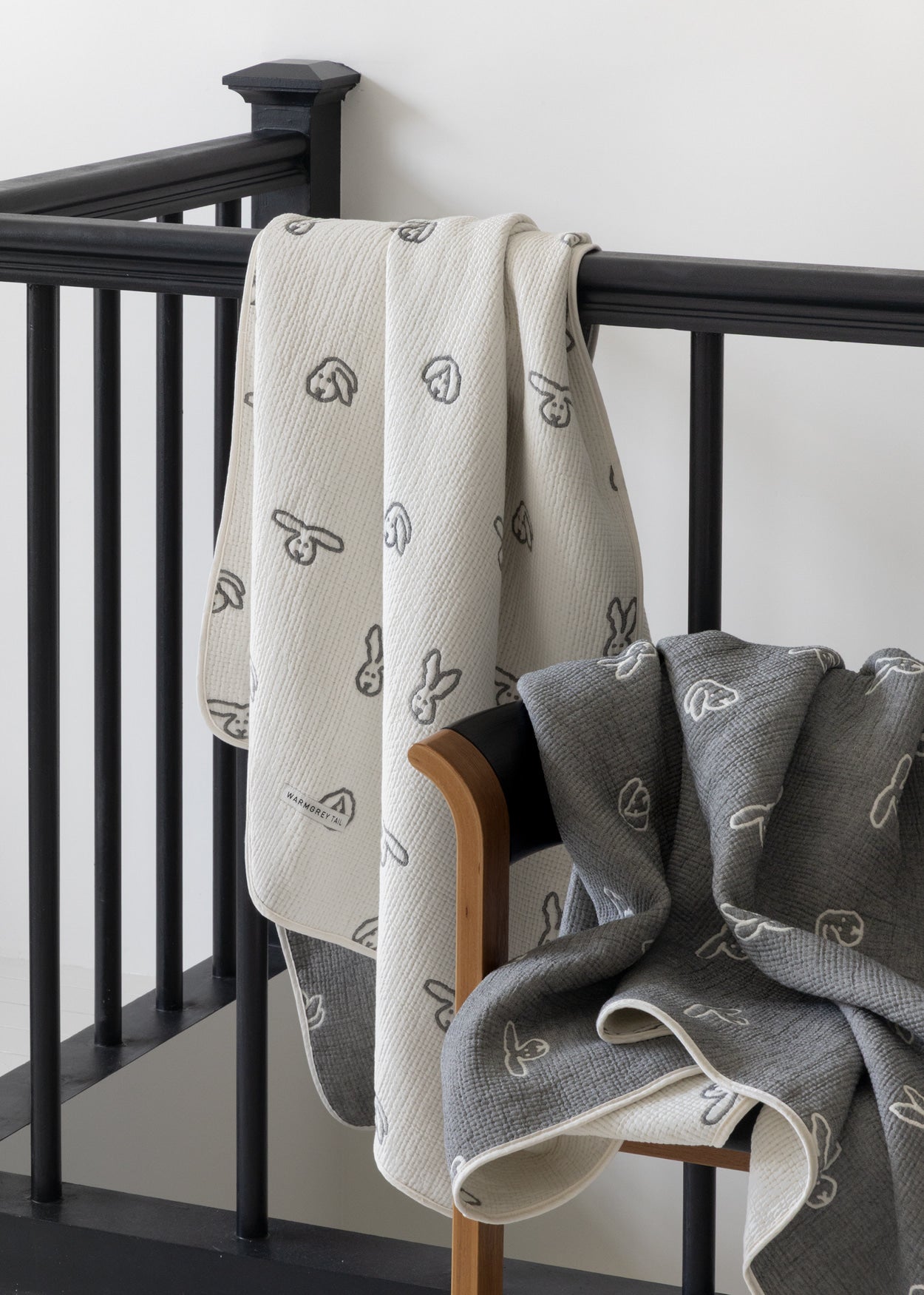 バニーバニー コットンモダールブランケット（3色）