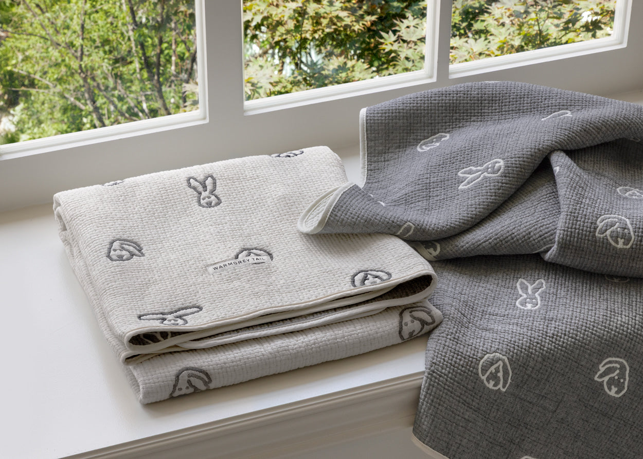 バニーバニー コットンモダールブランケット（3色）