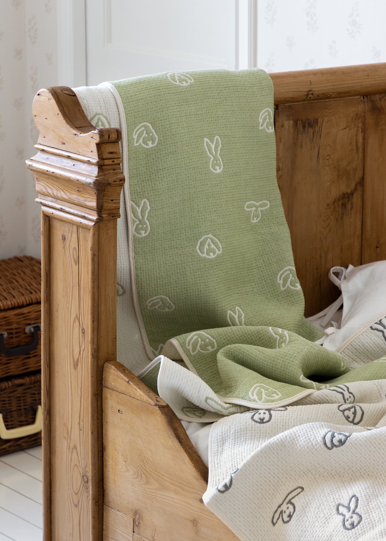 バニーバニー コットンモダールブランケット（3色）