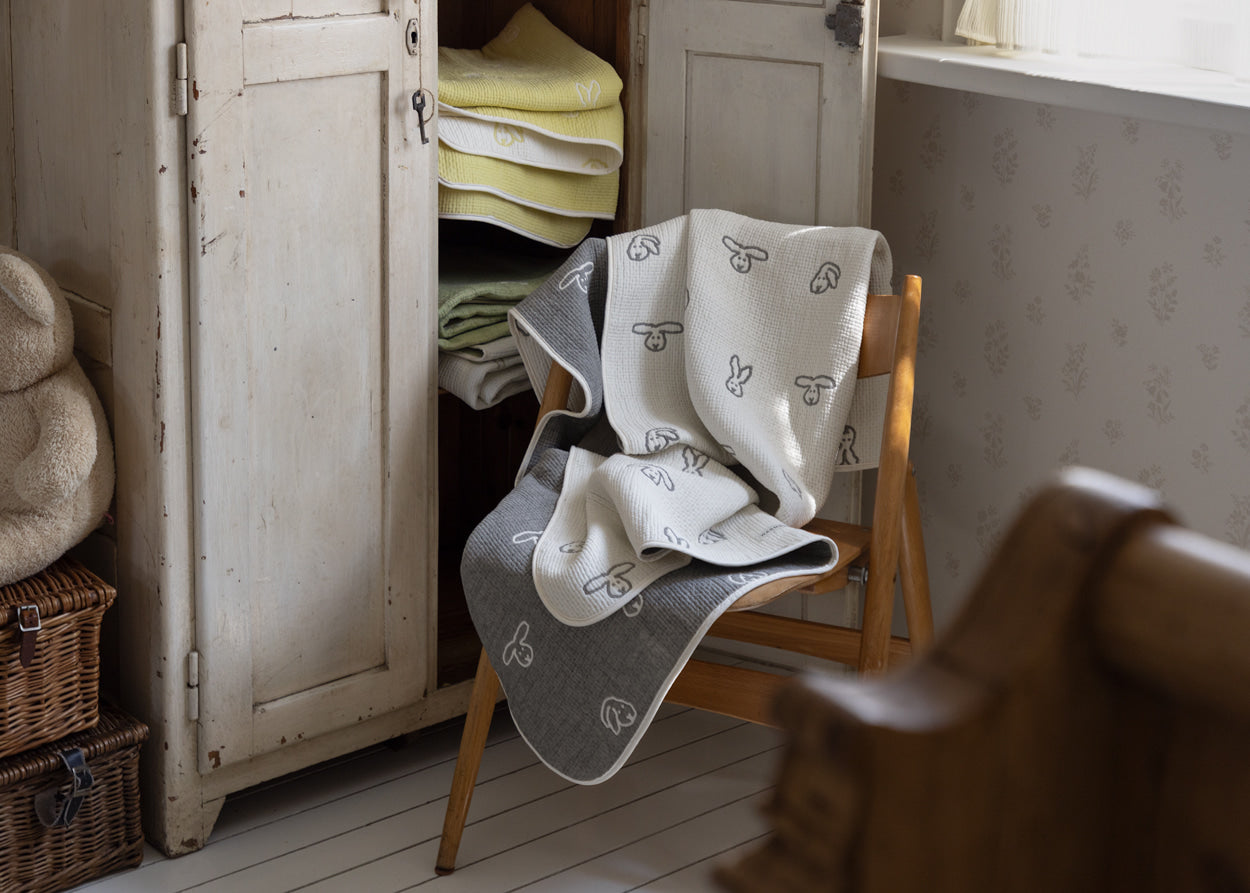 バニーバニー コットンモダールブランケット（3色）