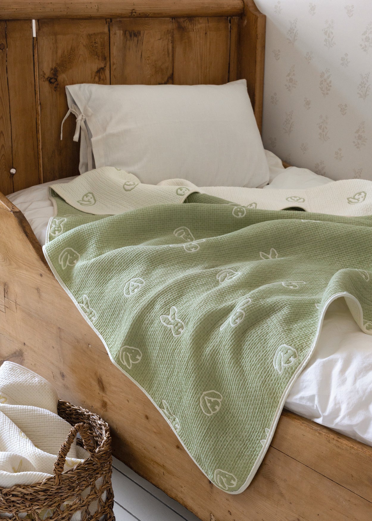 バニーバニー コットンモダールブランケット（3色）