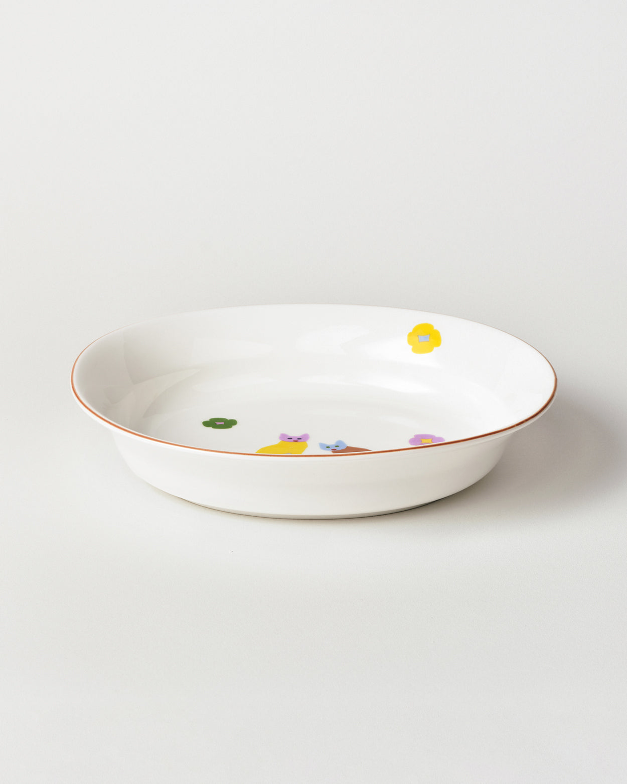 猫と花のマグカップ（250ml）+オーバルボウルセット