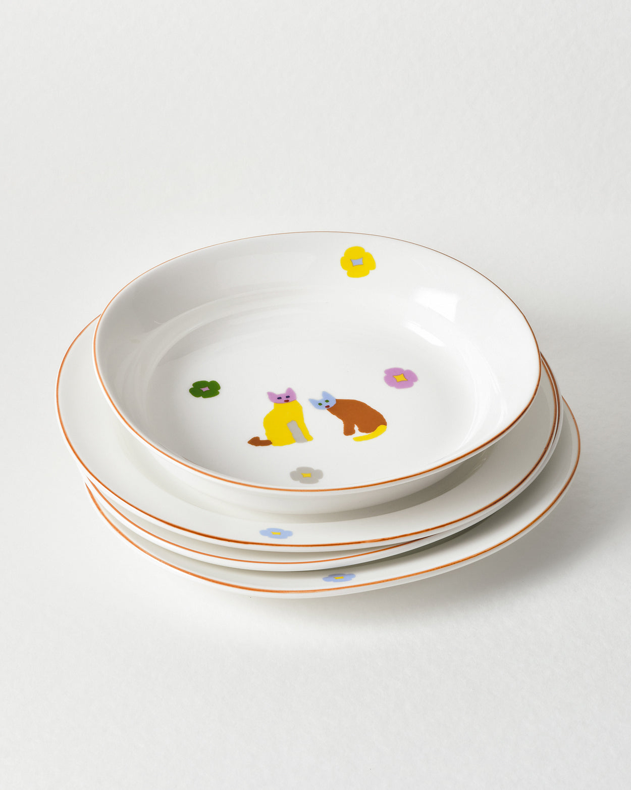 キャッツ＆フラワーズ オーバルボウル