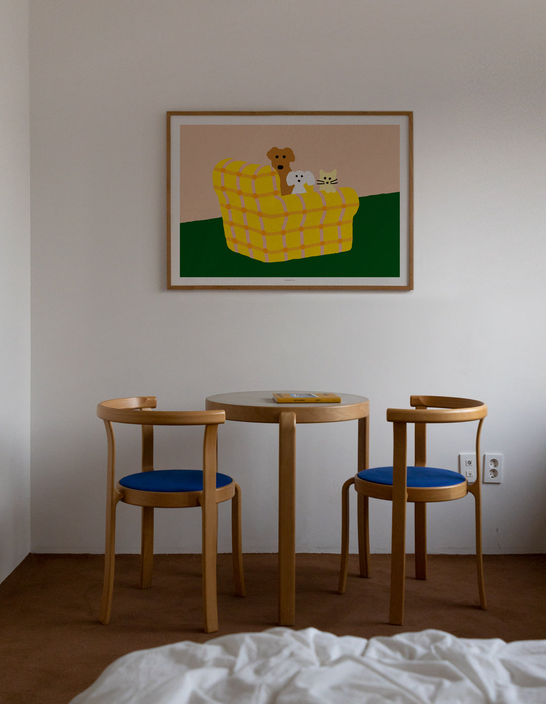 アームチェア犬＆猫ポスター