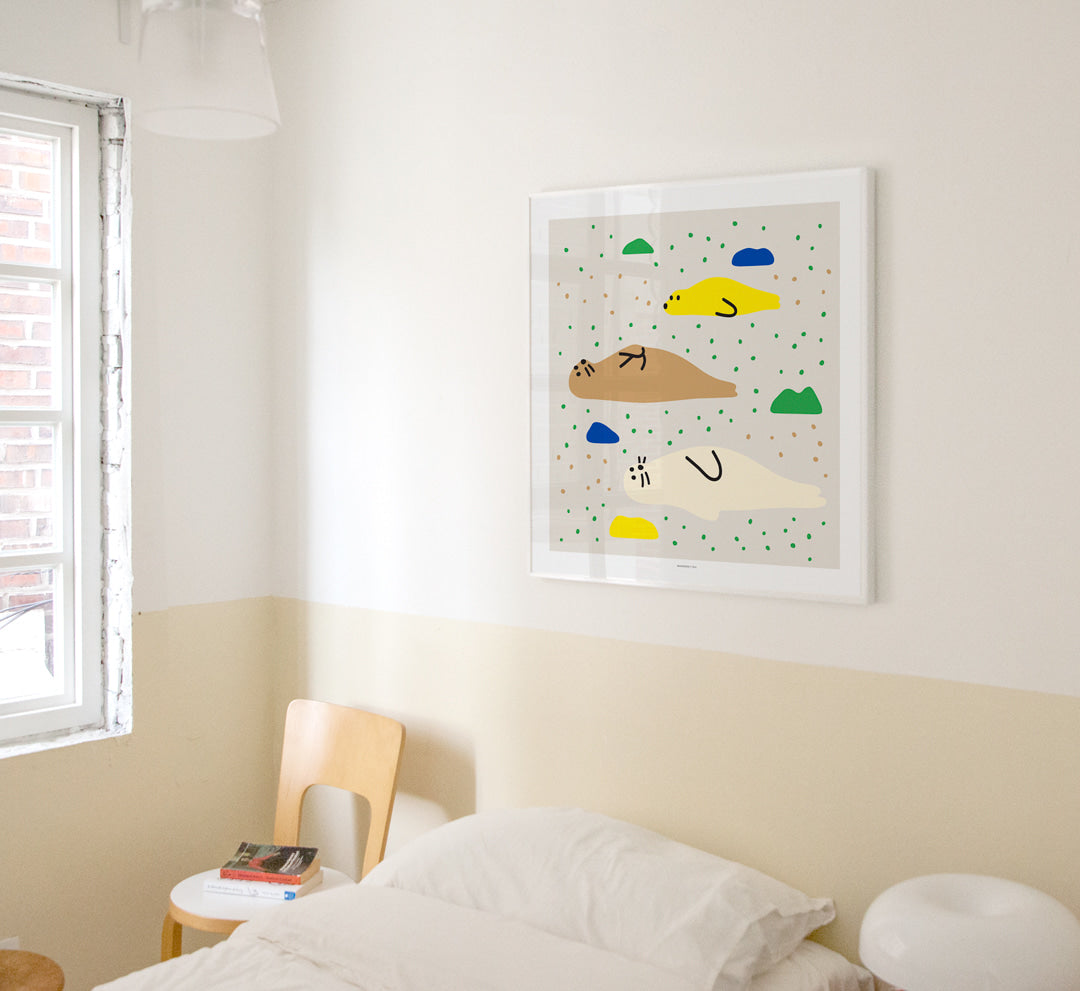 タイガーに会う - ホワイトポスター