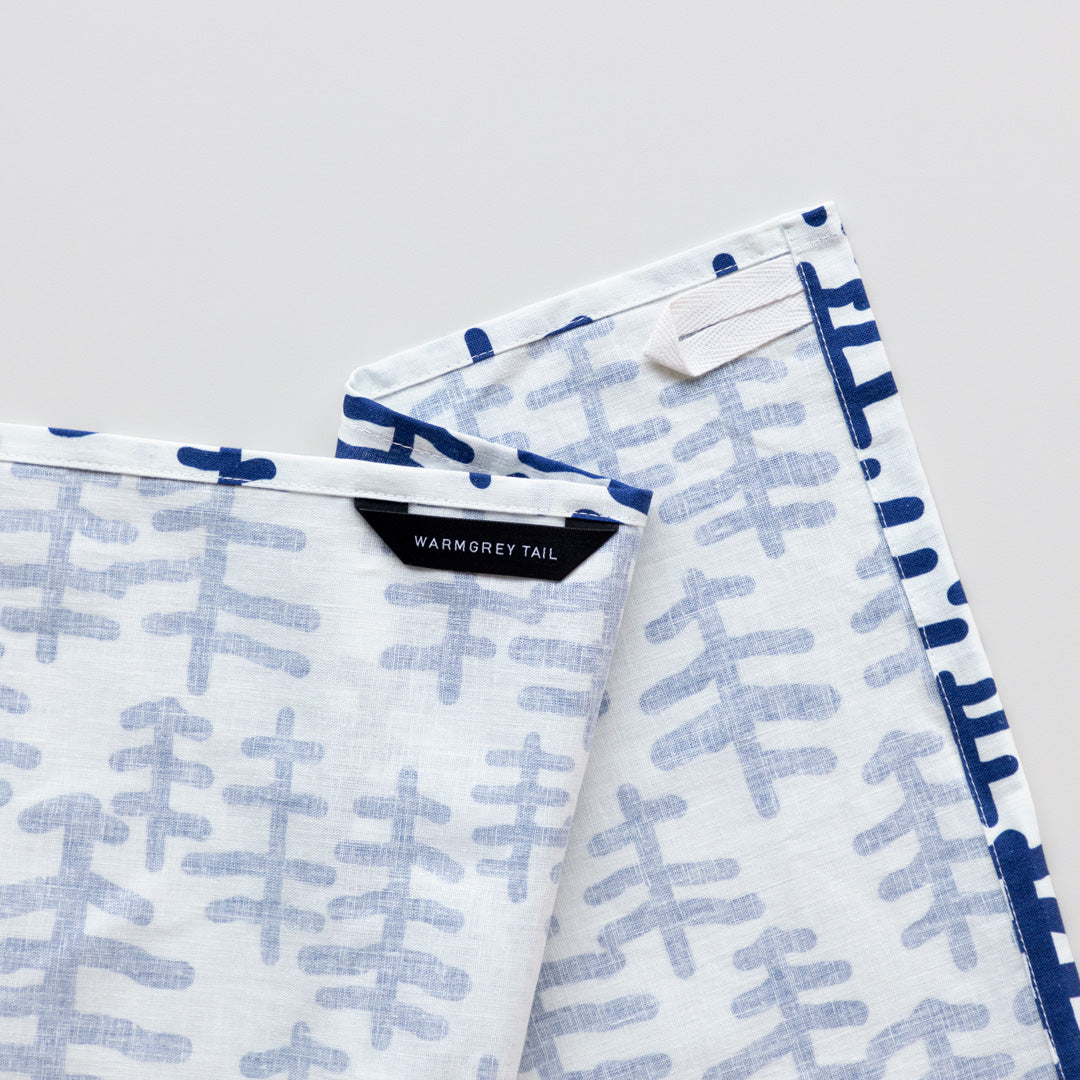 ドットチェックキッチンクロス - オレンジ×ピンク