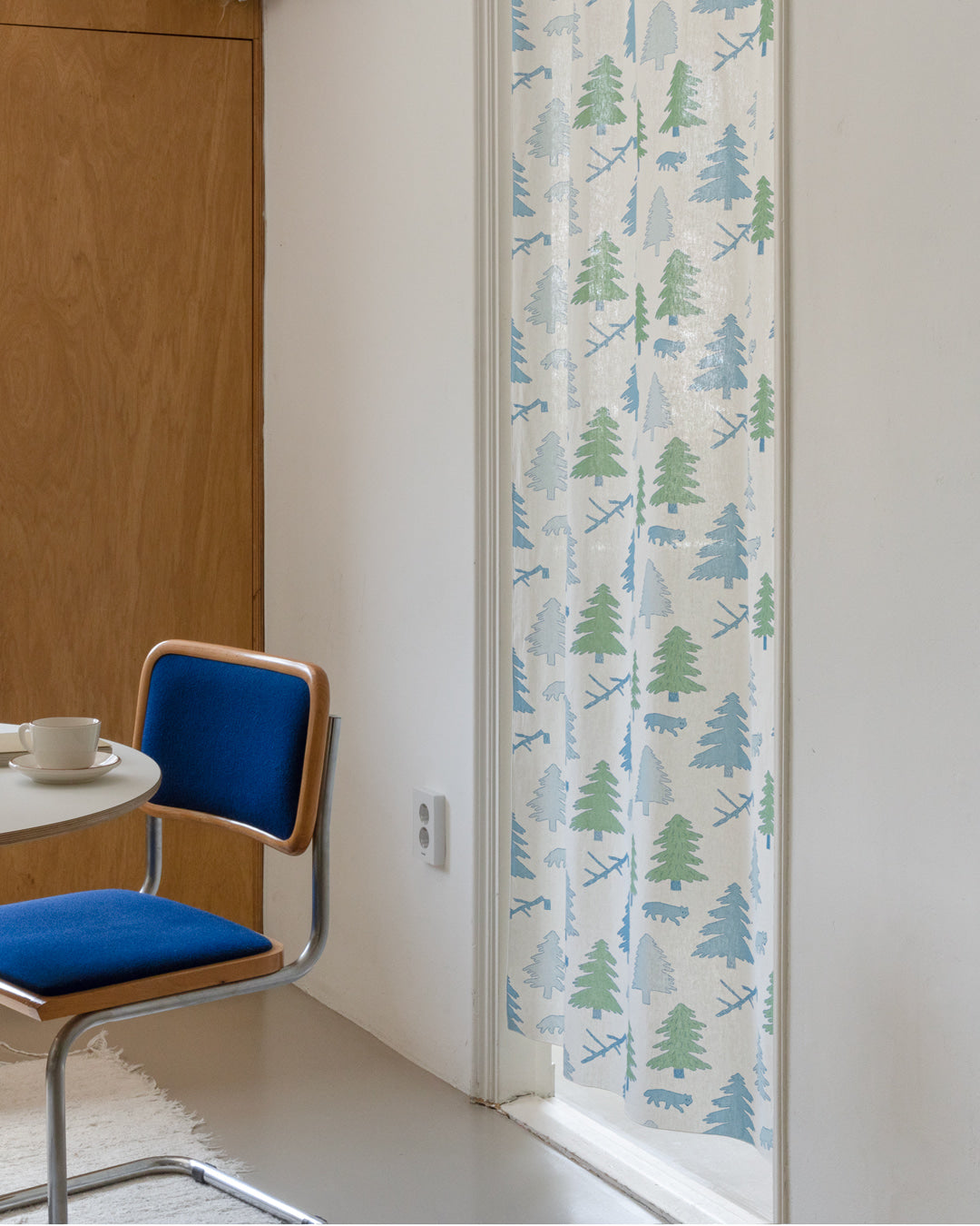 ノースランド ドアカーテン - ブルー＆グリーン