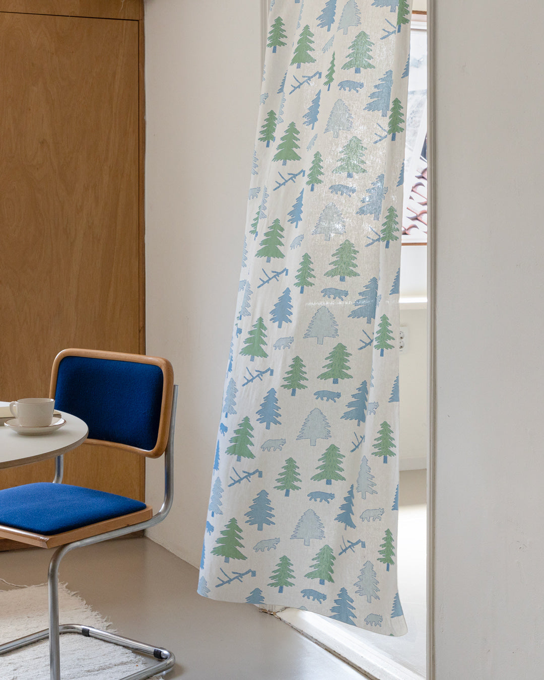 ノースランド ドアカーテン - ブルー＆グリーン