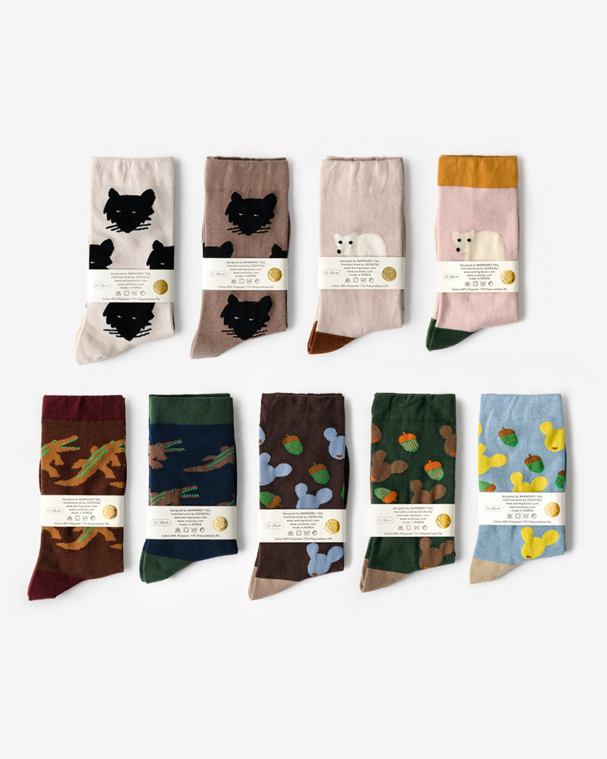 ローリングベアソックス - ピンク