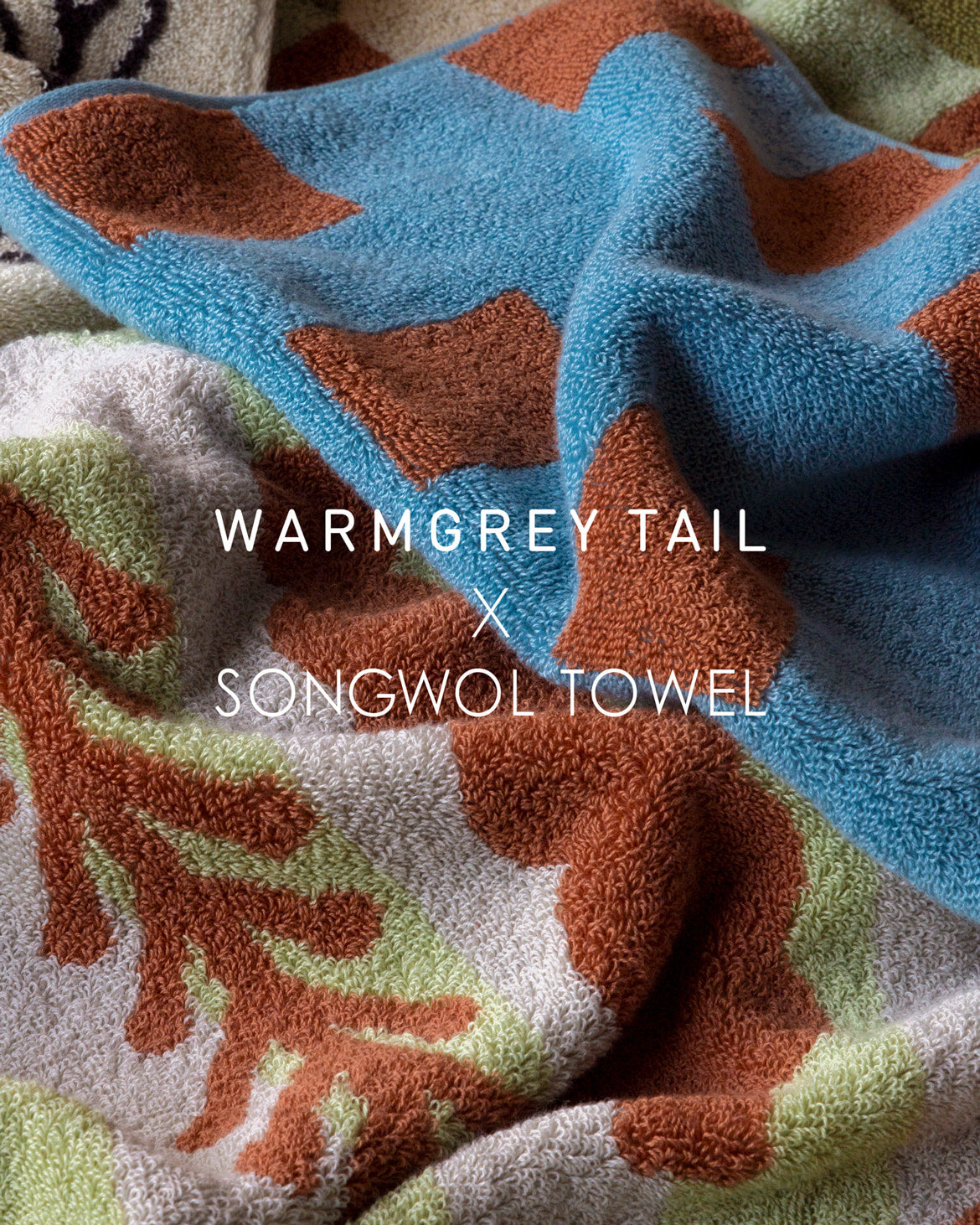 タイルフェイスタオル - グレー