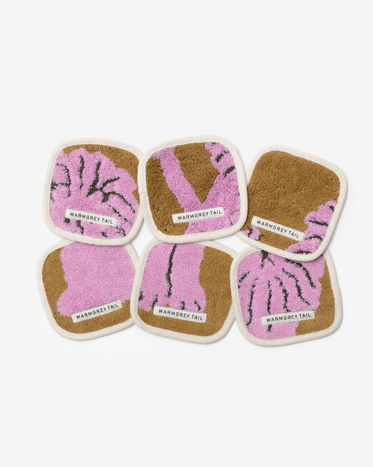 [WGT限定] ライオン タオルコースター - コーラル