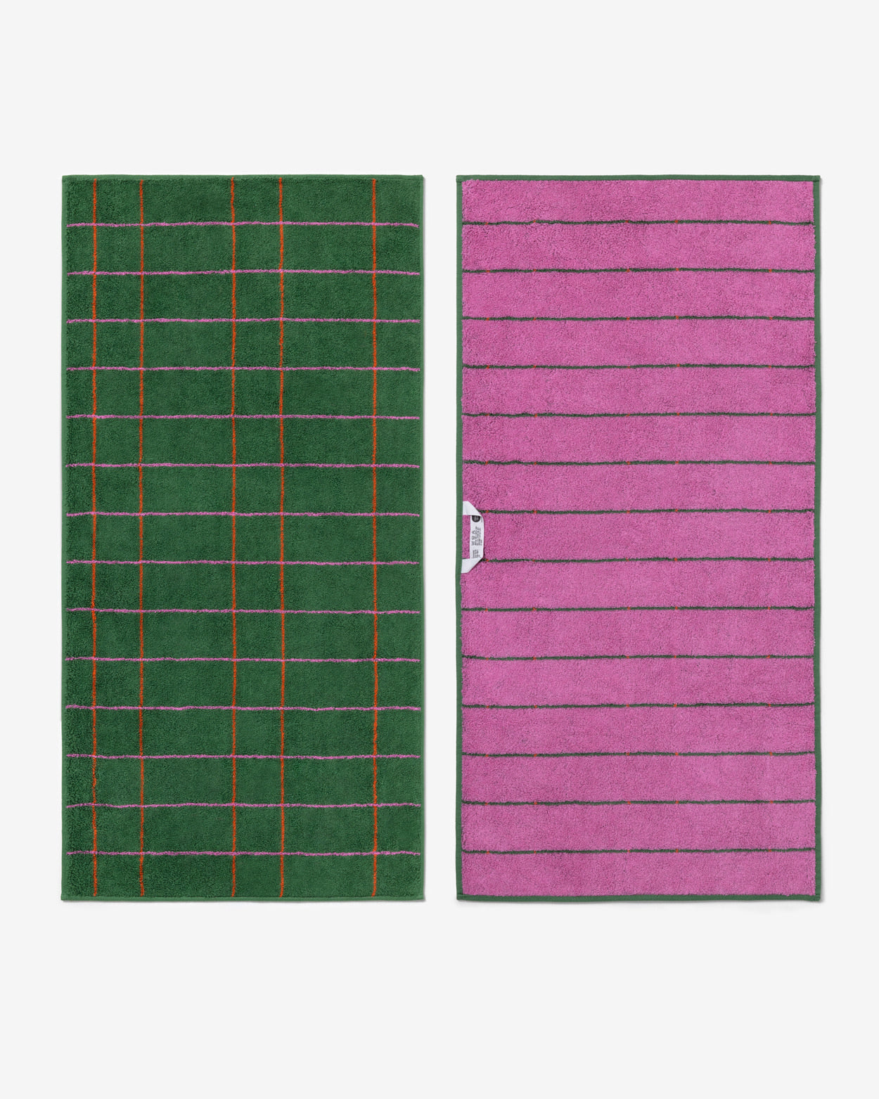 タイルフェイスタオル - ディープグリーン