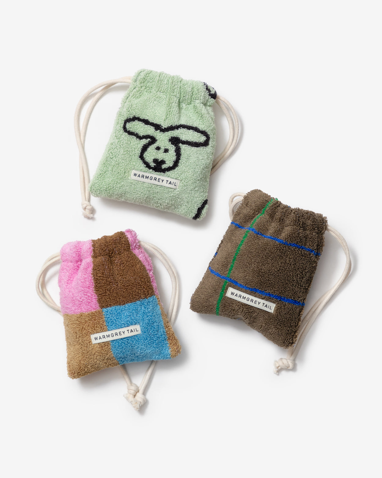 【WGT限定】チェックテリーポーチ - ベリーチョコ