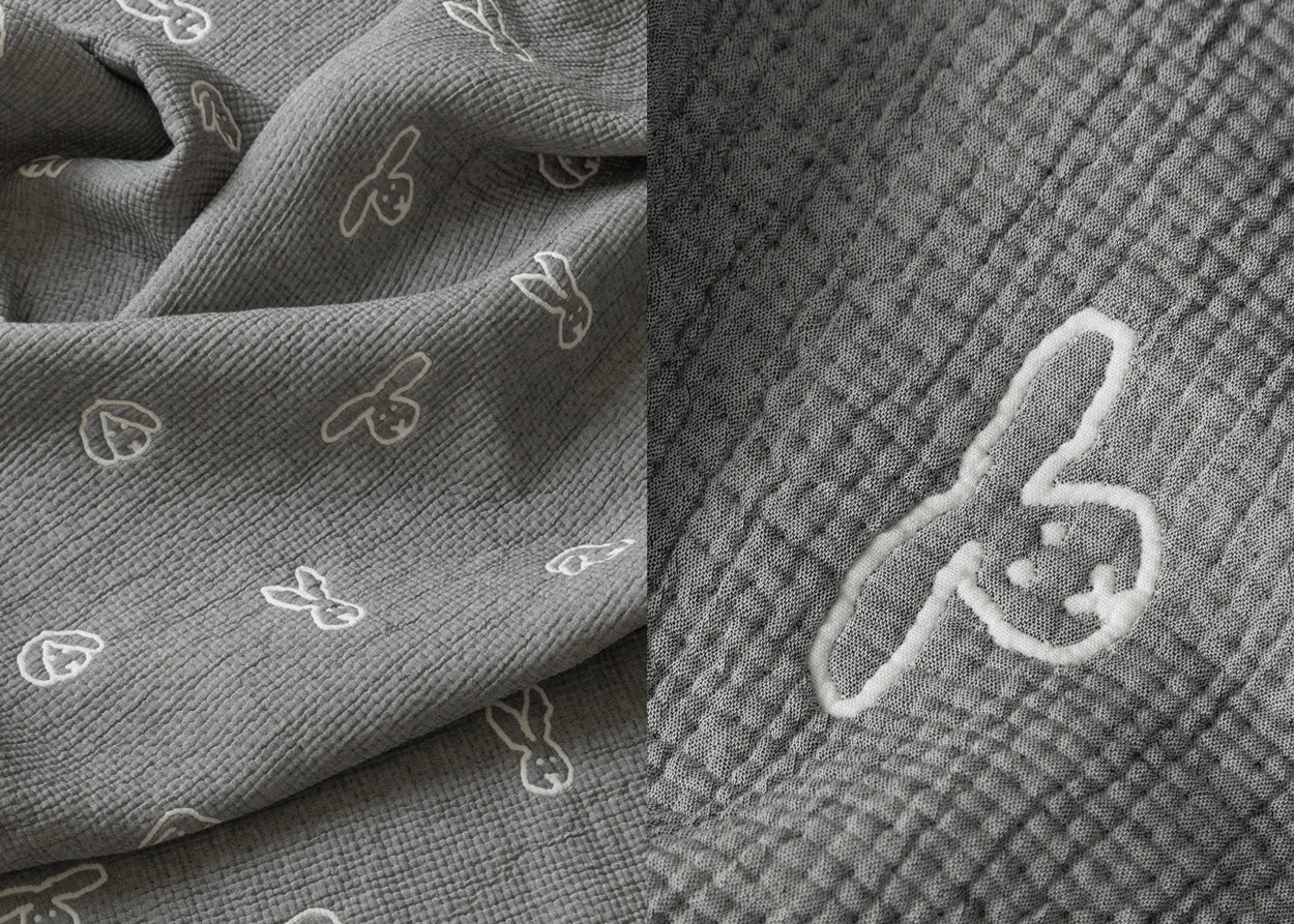 バニーバニー コットンモダールブランケット（3色）