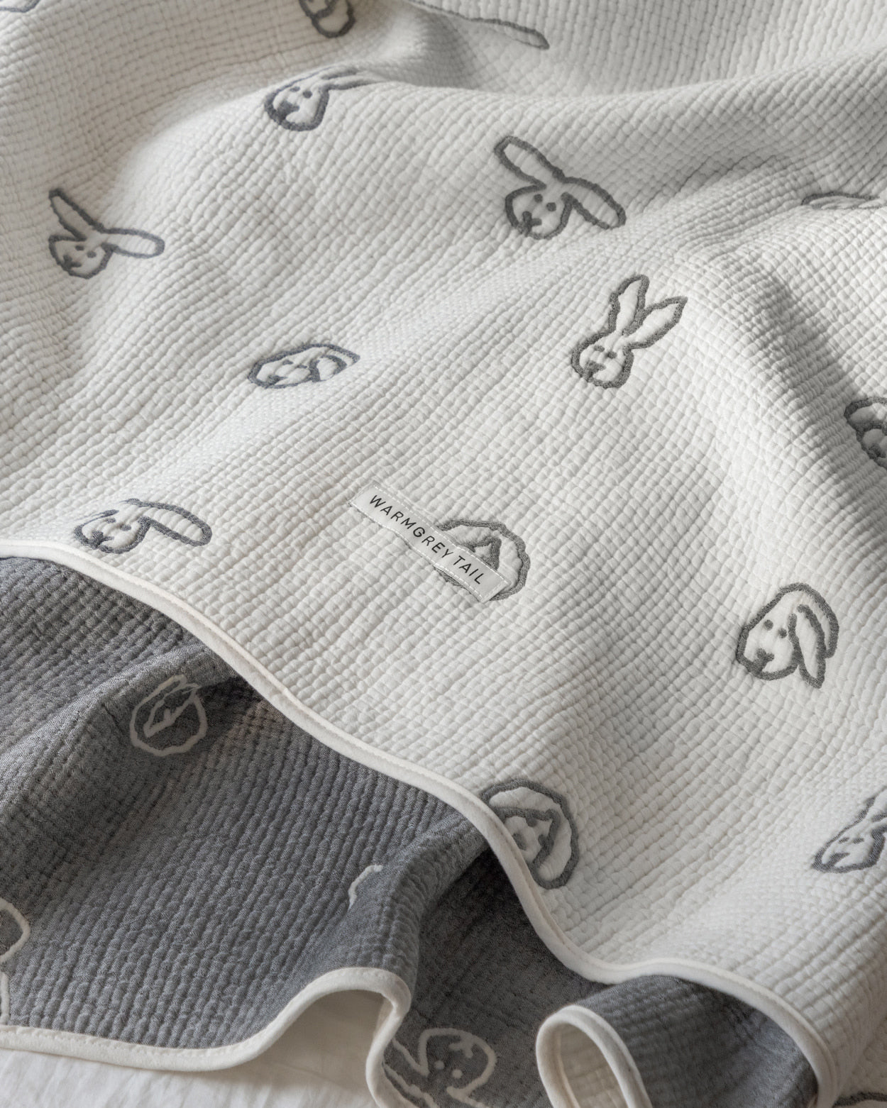 バニーバニー コットンモダールブランケット（3色）