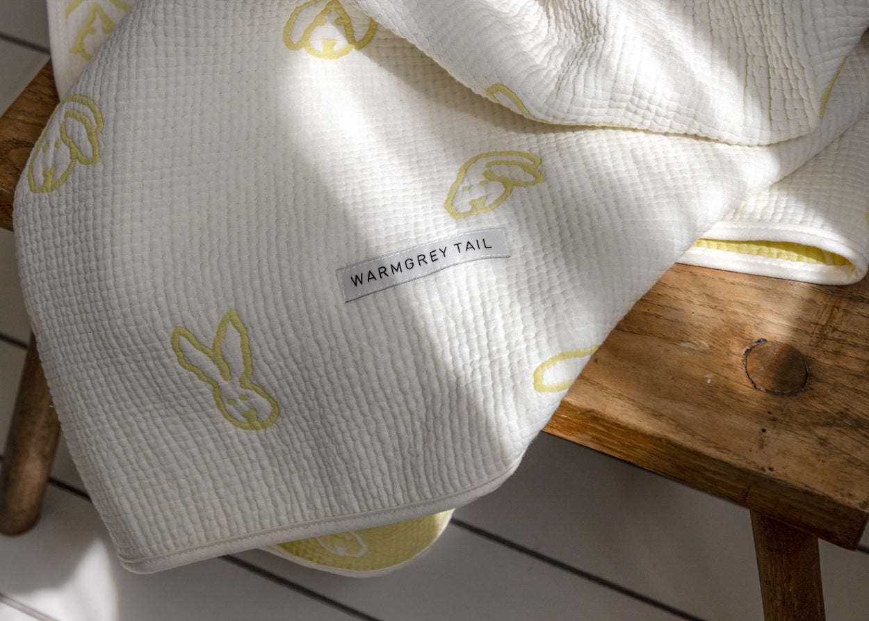 バニーバニー コットンモダールブランケット（3色）