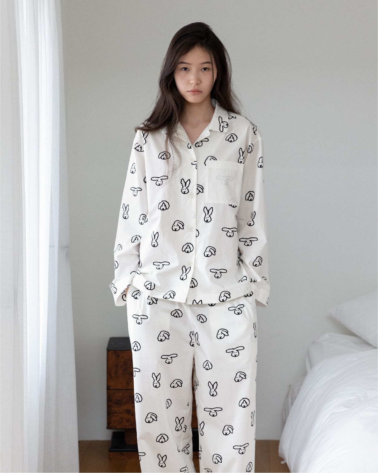 [PRE-ORDER UNTIL OCT 29] BUNNY BUNNY PAJAMA SET - IVORY