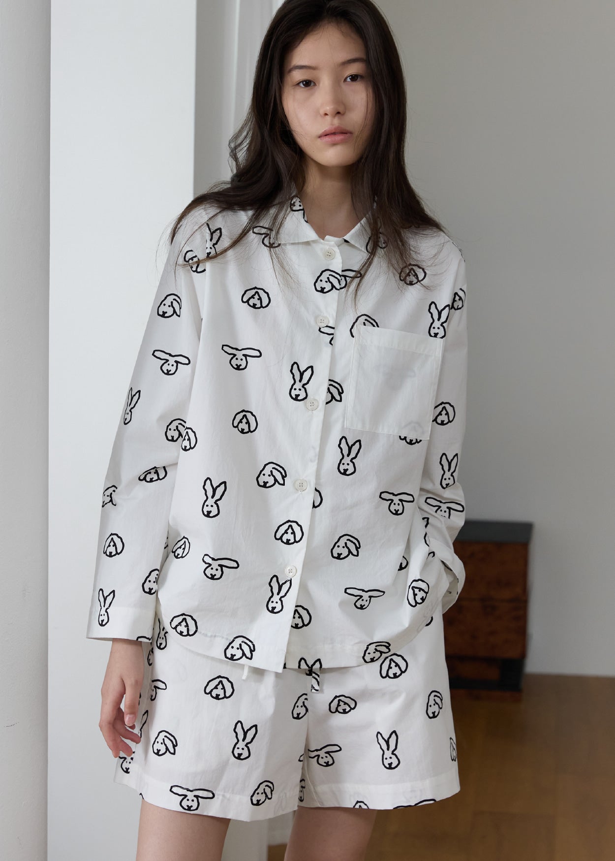 [PRE-ORDER UNTIL OCT 29] BUNNY BUNNY PAJAMA SET - IVORY