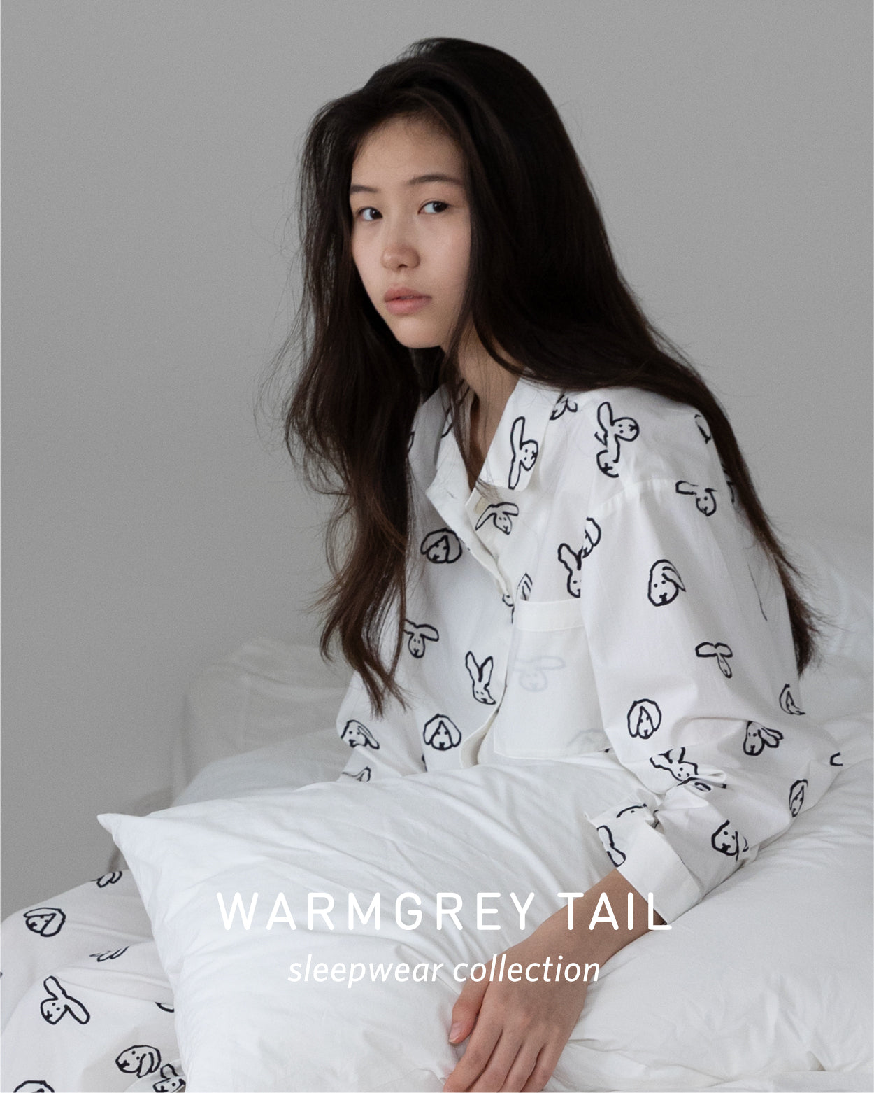 [PRE-ORDER UNTIL OCT 29] BUNNY BUNNY PAJAMA PANTS - IVORY