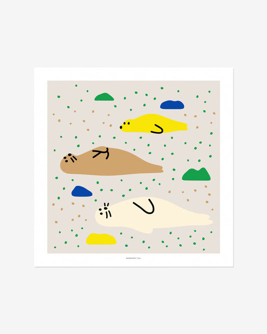 タイガーに会う - ホワイトポスター