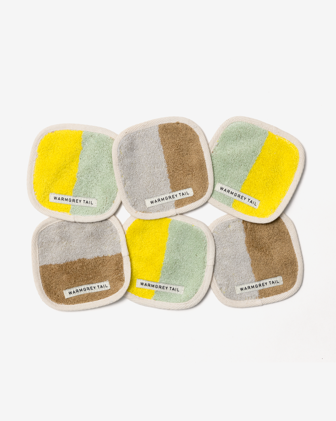 [WGT限定] チェック タオルコースター - サンドイエロー