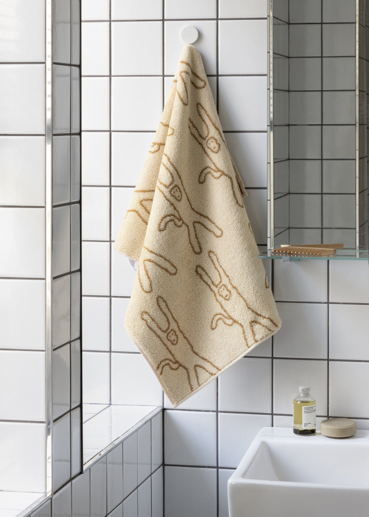 モンキーフェイスタオル - アイボリー