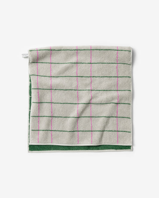 タイルフェイスタオル - グレー