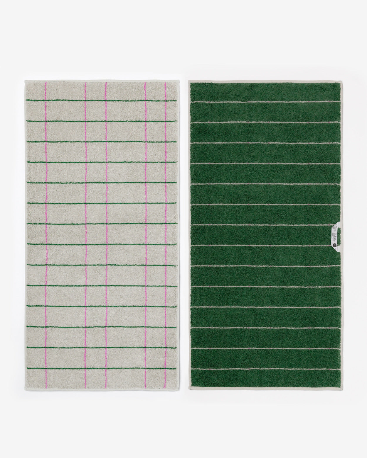 タイルフェイスタオル - グレー