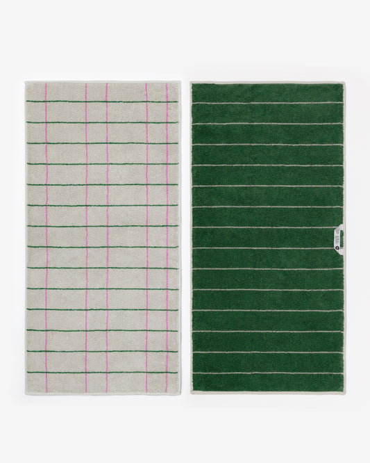 タイルフェイスタオル - グレー