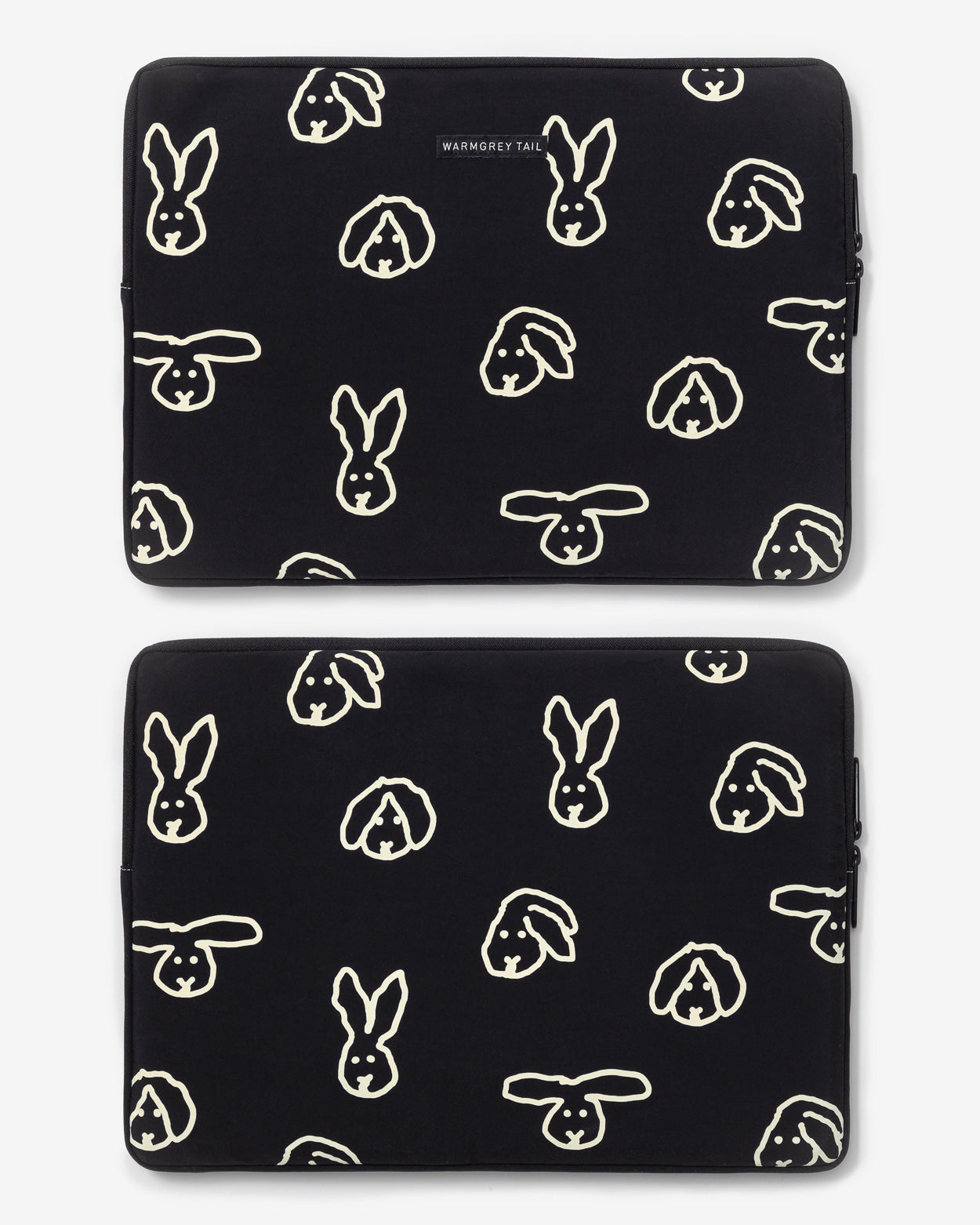 ノートパソコン/タブレット用ナイロンポーチ - バニーバニー ブラック