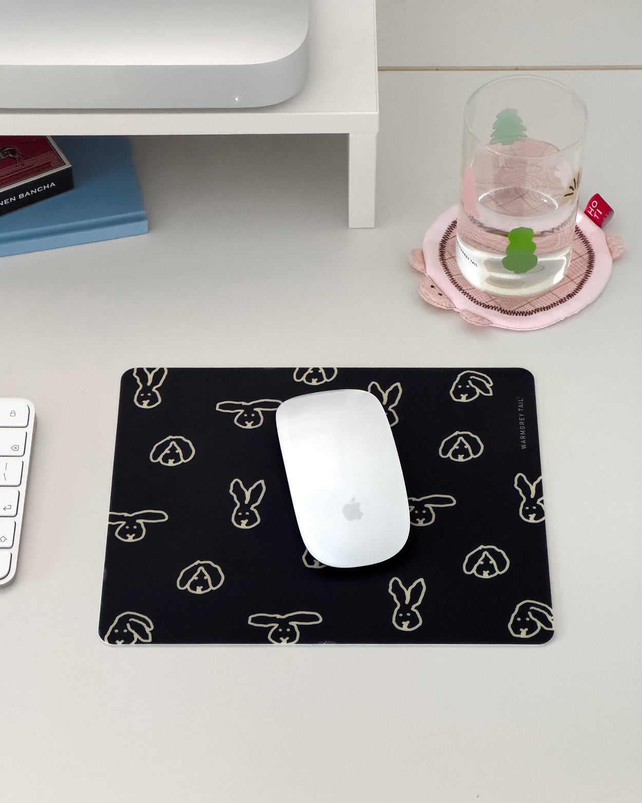 バニーバニーマウスパッド - ブラック