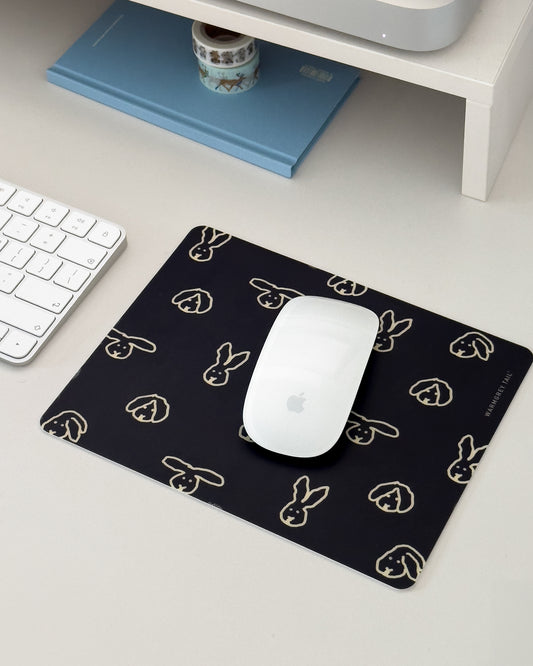 バニーバニーマウスパッド - ブラック
