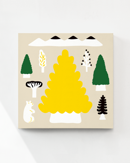 私の黄色い木のキャンバス